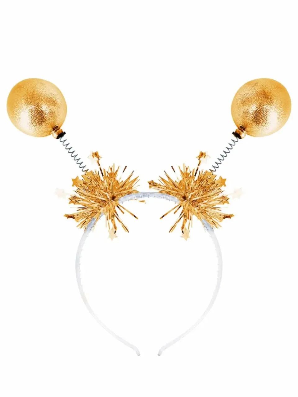 Smiffys Gold Metallic Ball Bopper Cerchietto Oro