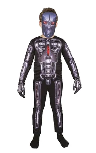 P'tit Clown Costume Robot Scheletro Bambino 7-9 Anni Completo