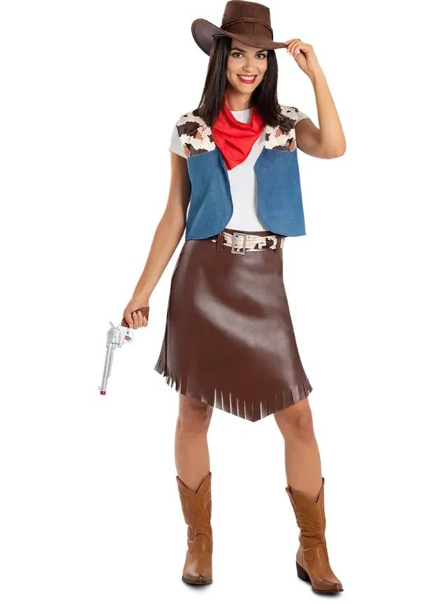 Funidelia Cowboy Costume Donna S-M Marrone