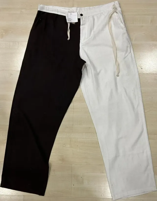 La Bottega di Merlino Pantaloni Dirk bicolor marrone XXL