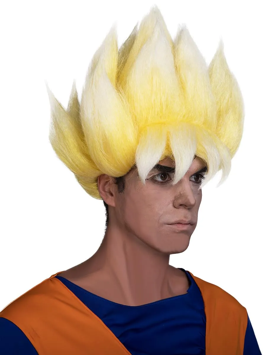 Funidelia Dragon Ball Super Saiyan parrucca gialla adulto