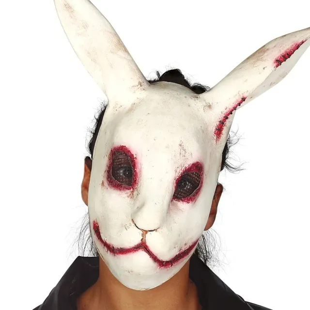 Guirca Coniglio Horror maschera adulti lattice bianca