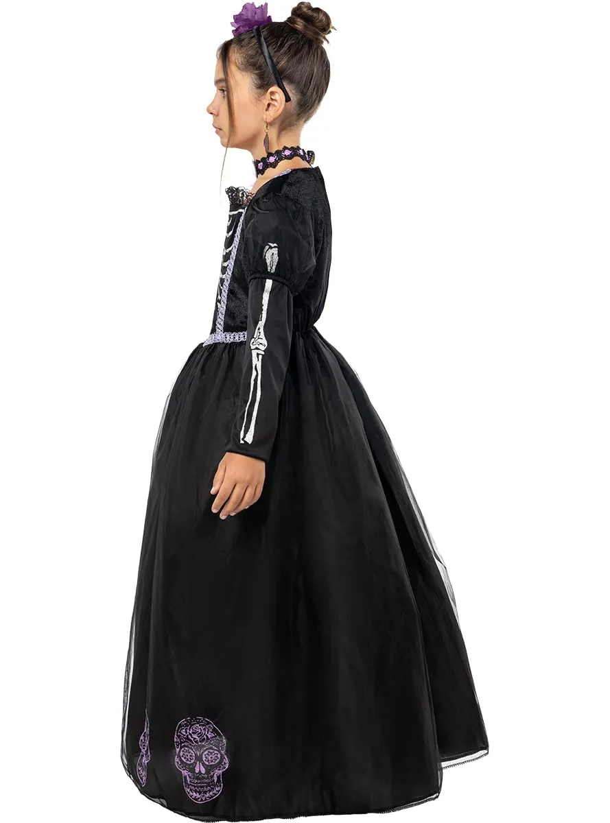 Funidelia Catrina costume bambina 10-12 anni vestito rosso