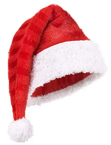 P'tit Clown Cappello Babbo Natale a Righe Rosso Taglia Unica