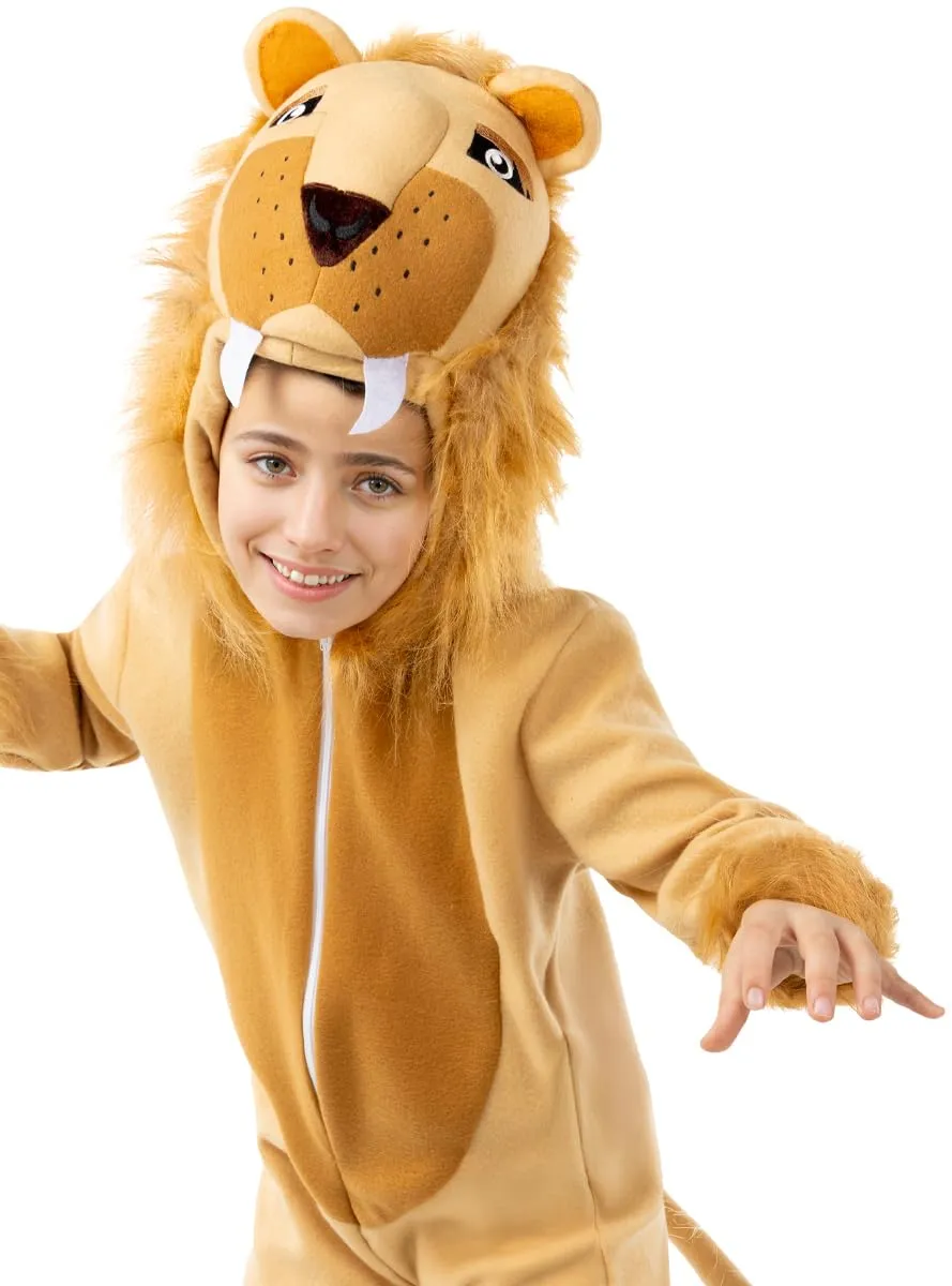 Funidelia Costume da Leone Bambini 3-4 Anni Marrone