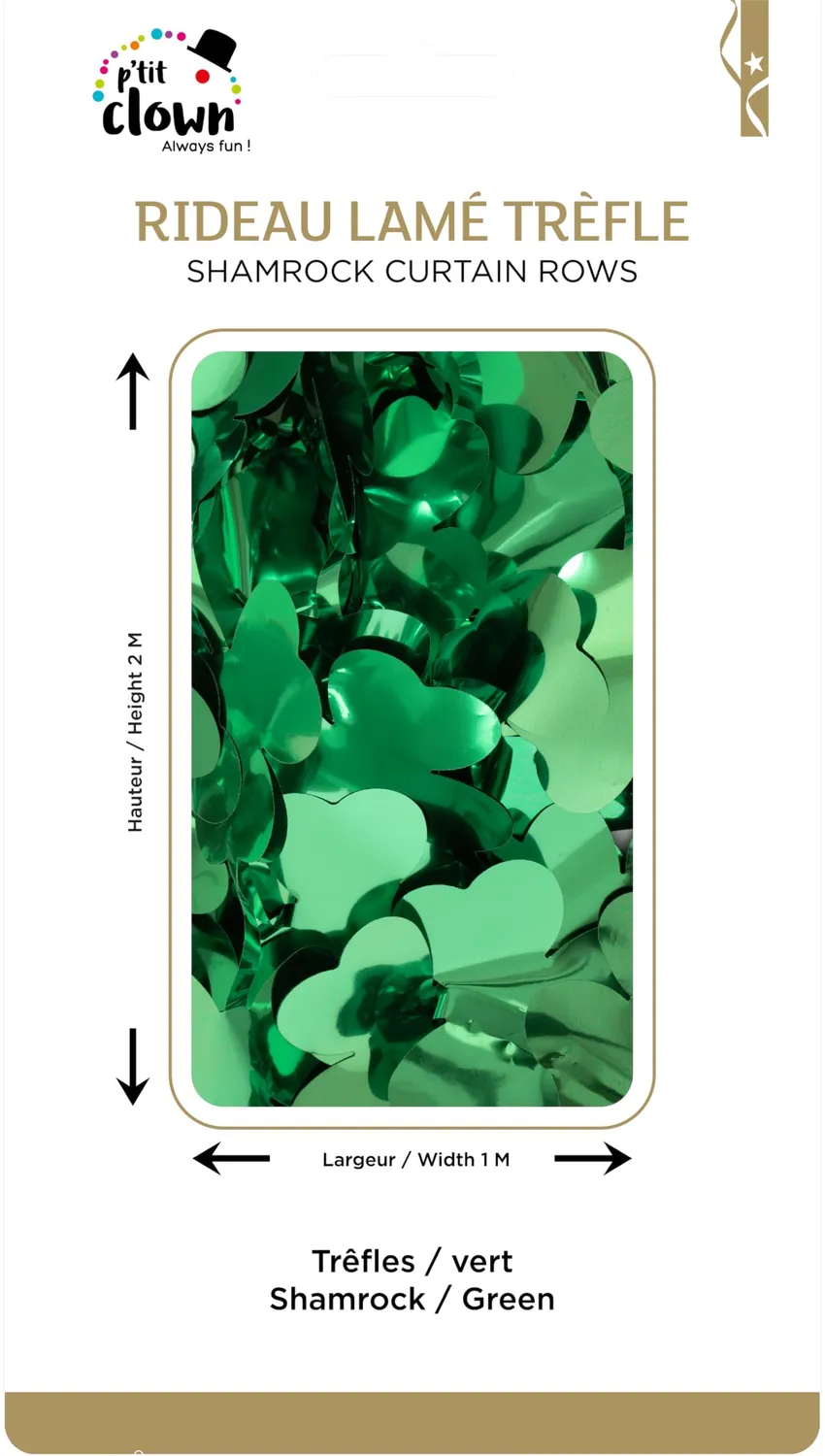 P'tit Clown 23237 tenda trifogli verde 100x200 cm San Patrizio