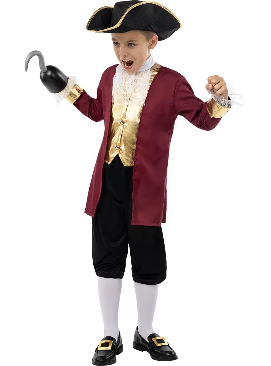 Funidelia Capitan Uncino costume bambino 3-4 anni rosso
