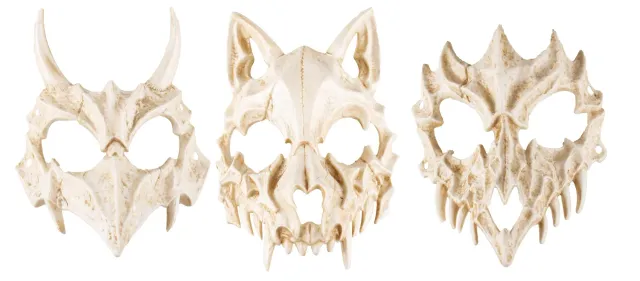 P'tit Clown 23155 maschera scheletro animali modello casuale