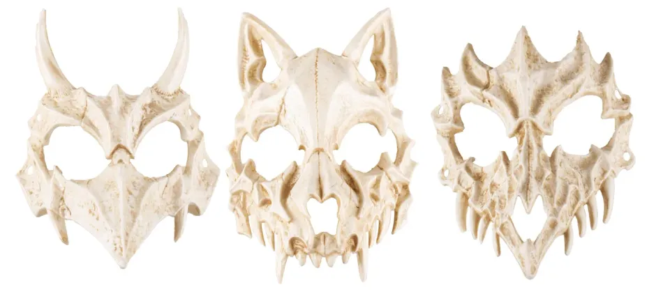 P'tit Clown 23155 maschera scheletro animali modello casuale