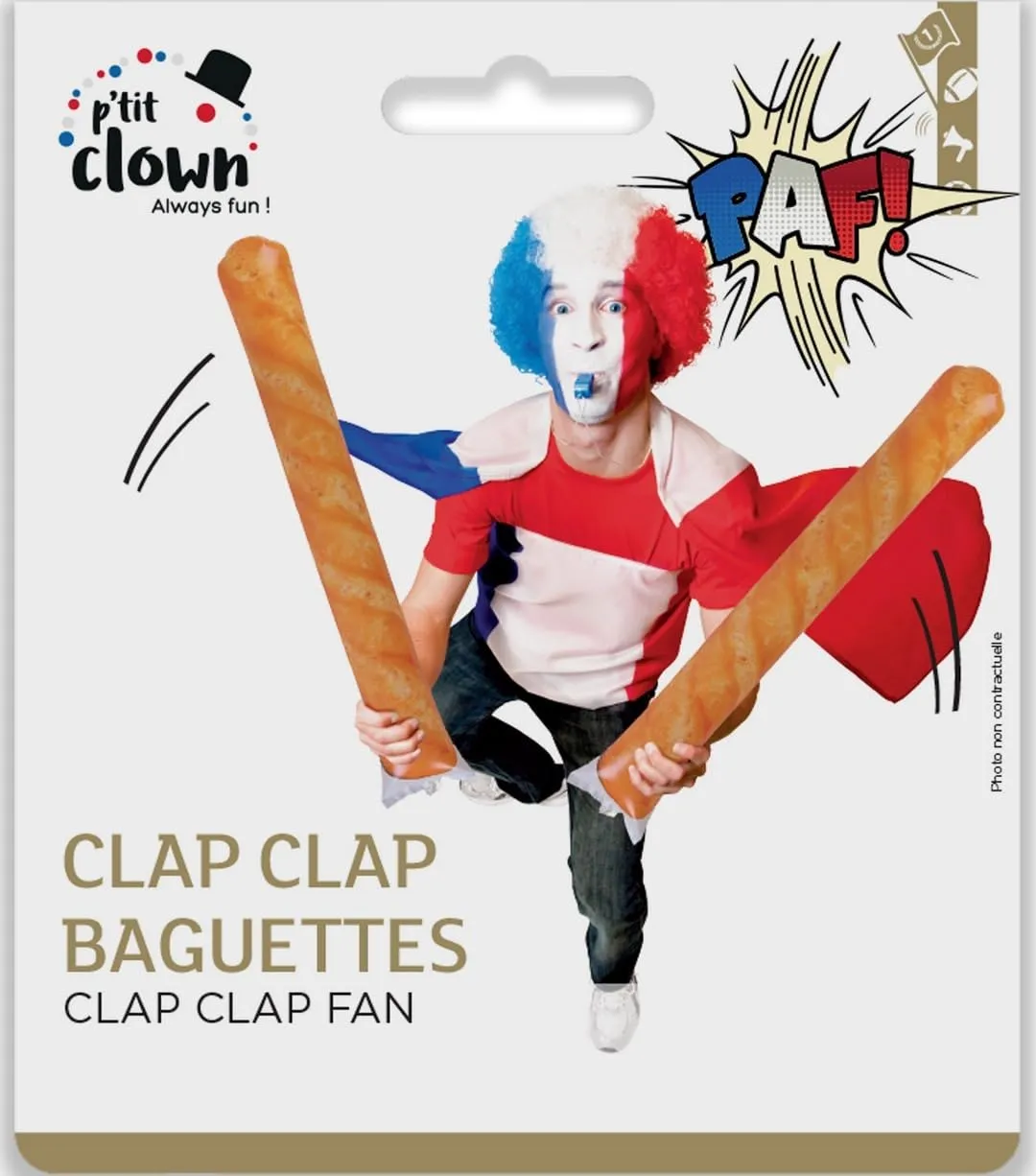 P'tit Clown Clap 22393 bacchette gonfiabili 55 cm beige