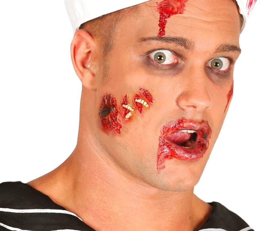 Fiestas Guirca Cicatrice Insetti trucco Halloween con colla