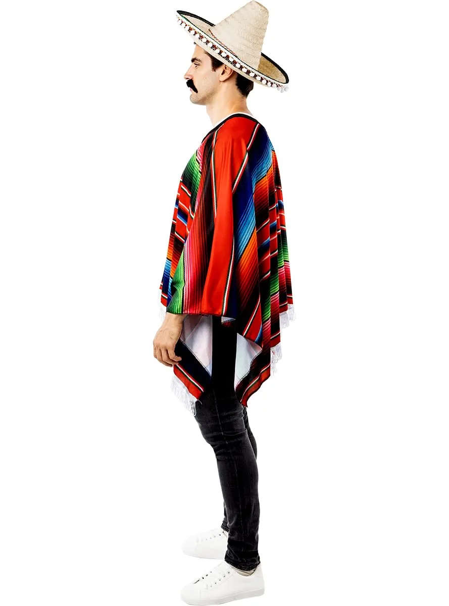 Funidelia Messico Poncho Uomo Marrone Accessorio
