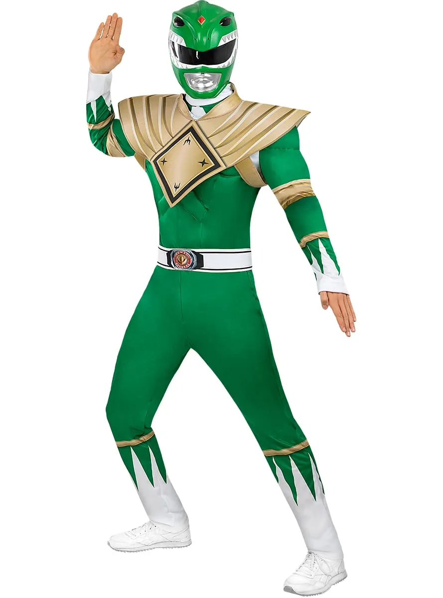 Funidelia Power Ranger casco verde adulto maschera