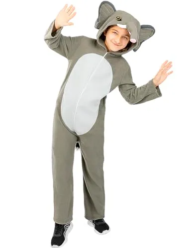 Funidelia Elefante costume bambino 10-12 anni grigio