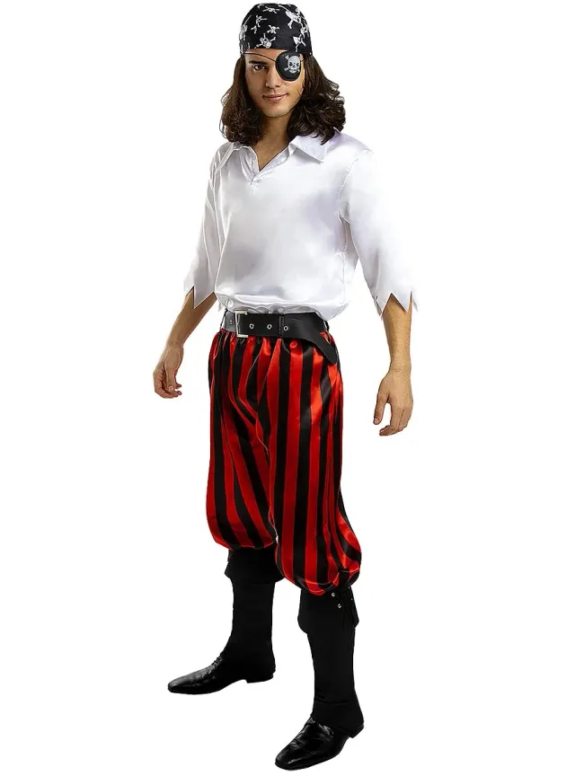 Funidelia Costume da Pirata Bucaniere multicolore taglia 4XL