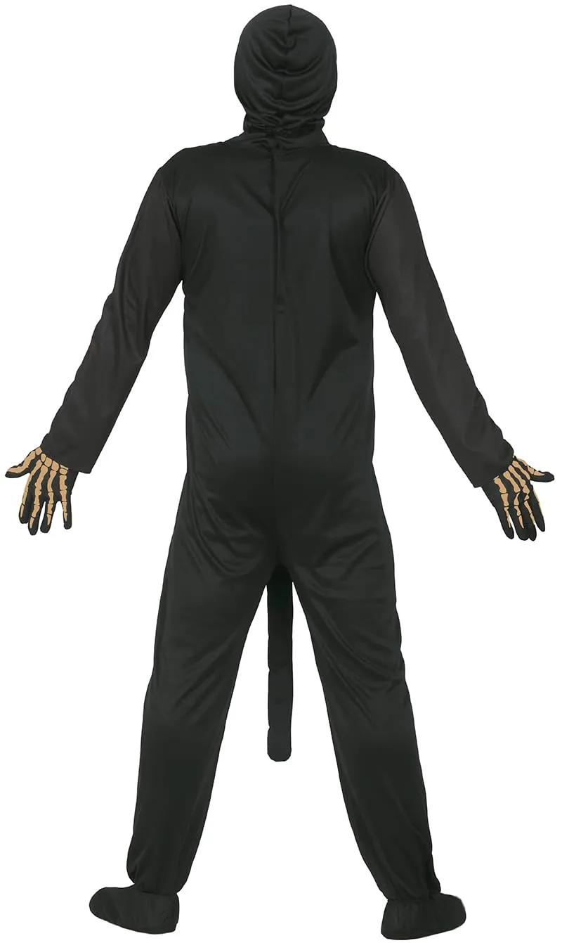 Guirca Costume da Scheletro Adulto M Tuta con Cappuccio