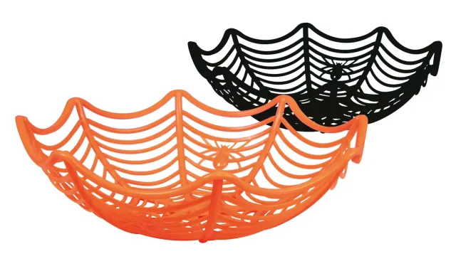 P'tit Clown cestino dolcetti ragnatela 28 cm Halloween