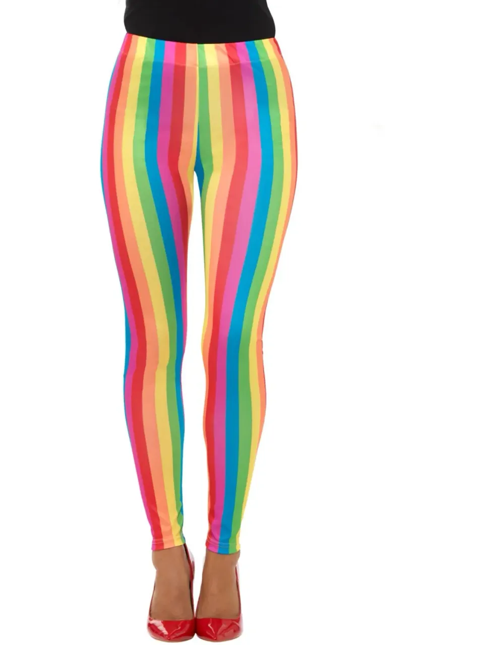 Smiffys Rainbow Clown leggings donna arcobaleno M