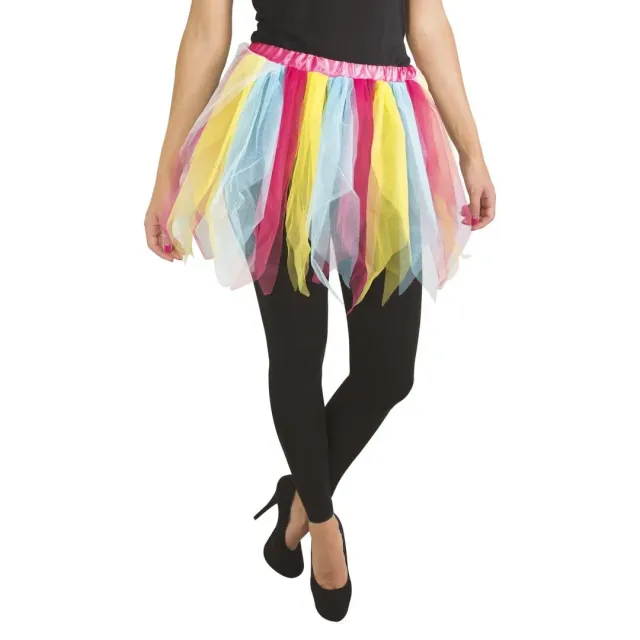 P'tit Clown 39909 Tutù in Tulle Arcobaleno Donna Taglia Unica
