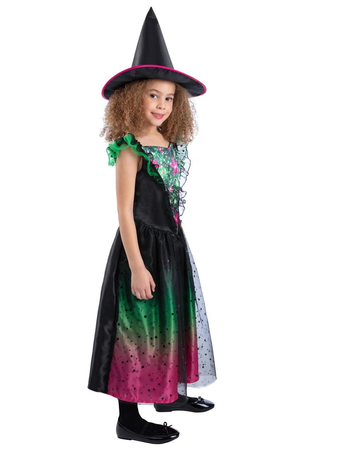 Smiffys Wicked Witch costume strega bambina 7-9 anni