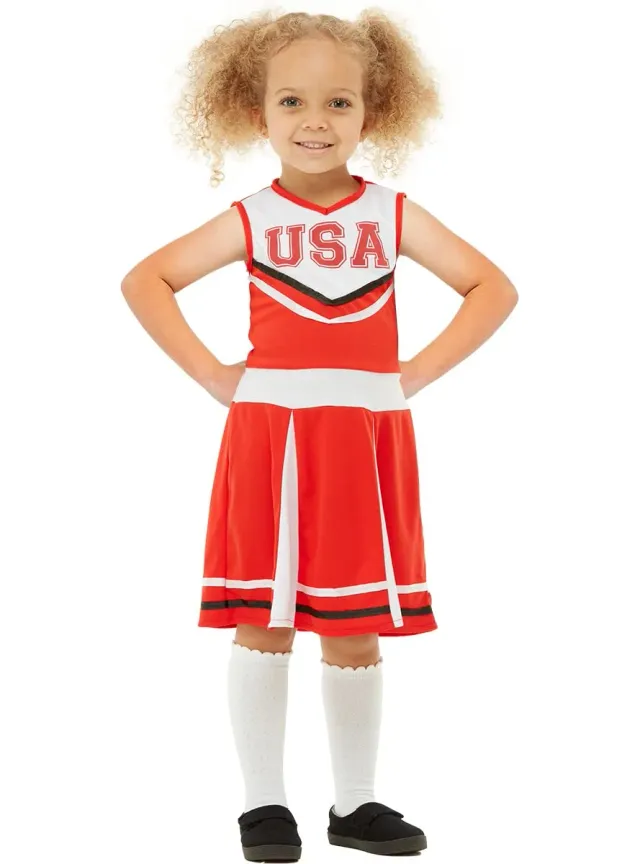 Funidelia Cheerleader costume bambina rosso 7-9 anni