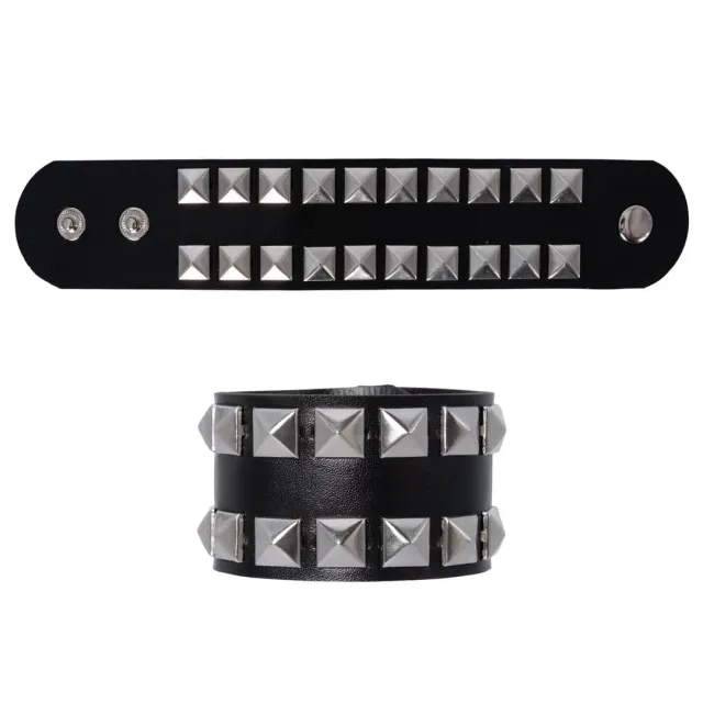 P'tit Clown 18420 braccialetto punk nero 5,5 cm