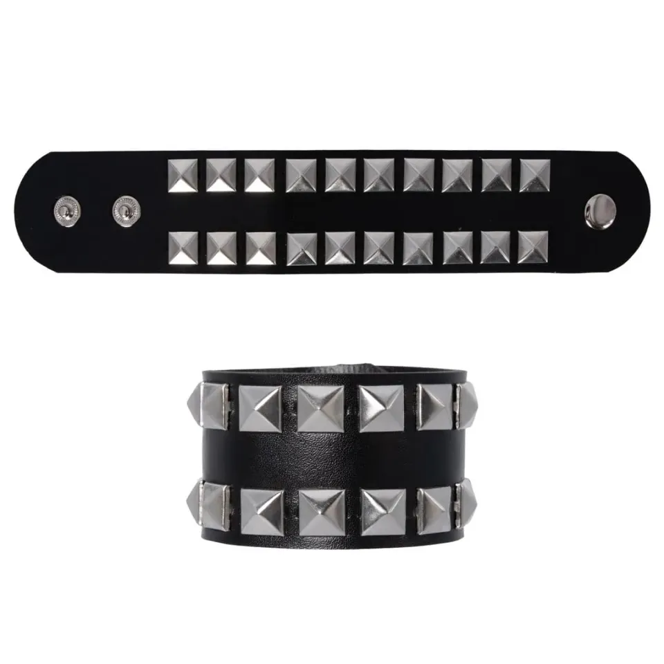 P'tit Clown 18420 braccialetto punk nero 5,5 cm