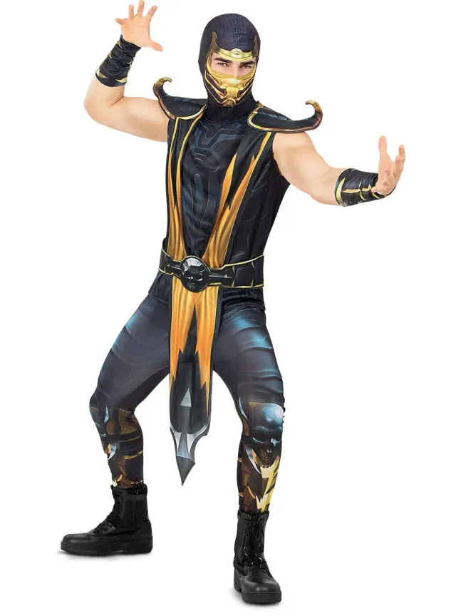 Funidelia Scorpion Mortal Kombat costume uomo M nero