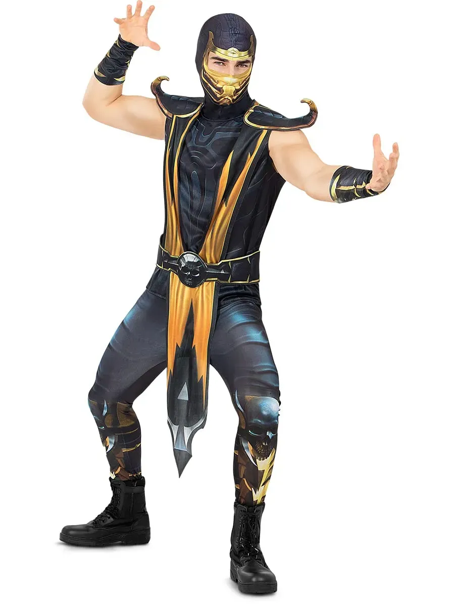 Funidelia Scorpion Mortal Kombat costume uomo M nero