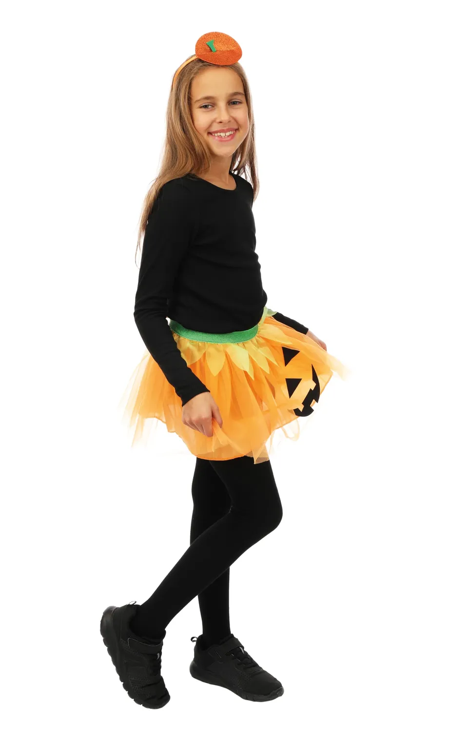 P'tit Clown Tutù Zucca Costume Bambini Taglia Unica Halloween