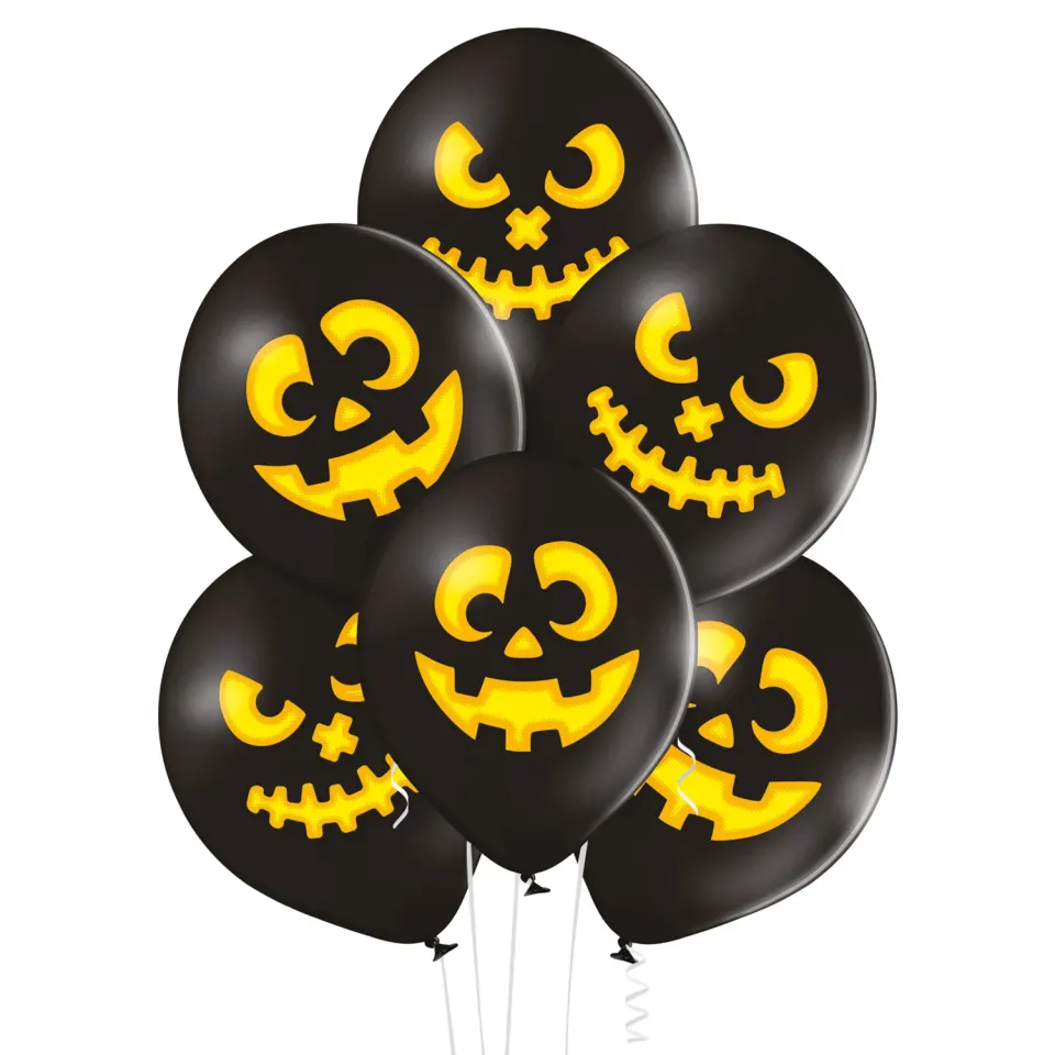 P'tit Clown palloncini zucche nere 30 cm 8 pezzi