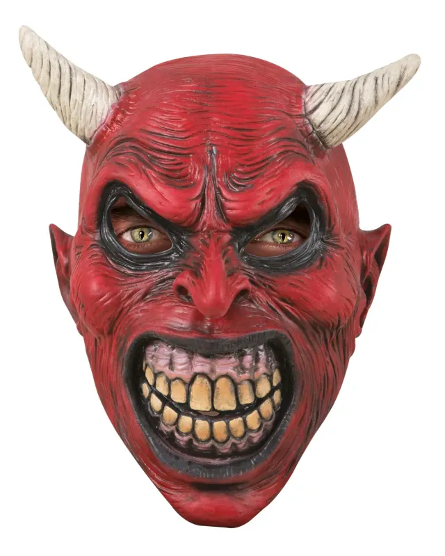 P'tit Clown maschera diavolo rosso lattice adulto