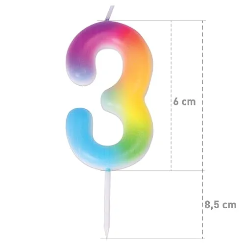 P'tit Clown 23943 candela numero 3 multicolore