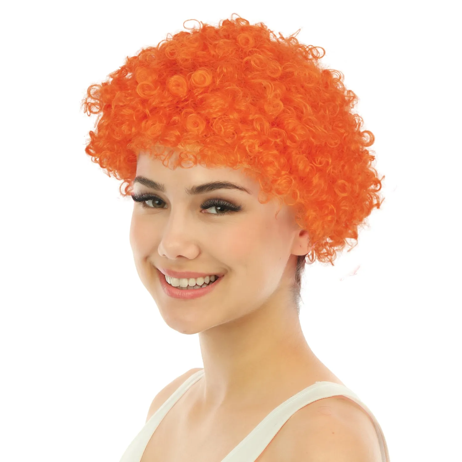 P'tit Clown 68100 Pop parrucca arancione adulto