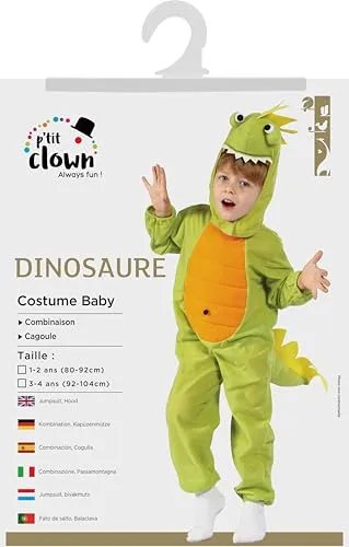 P'tit Clown costume dinosauro bambino 3-4 anni