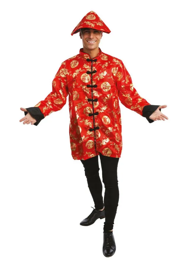 P'tit Clown Capodanno Cinese costume rosso L-XL poliestere