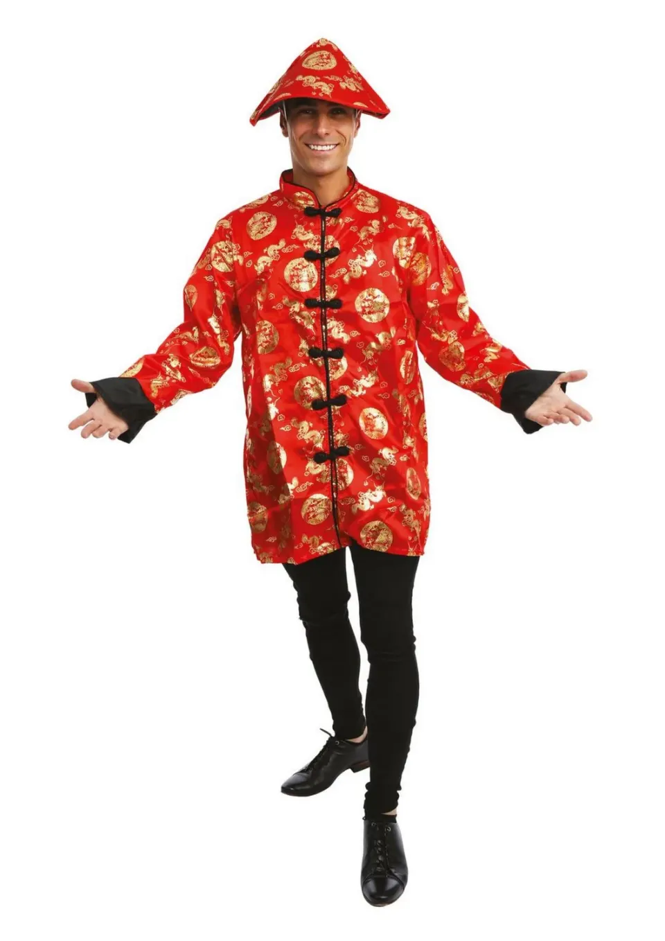 P'tit Clown Capodanno Cinese costume rosso L-XL poliestere