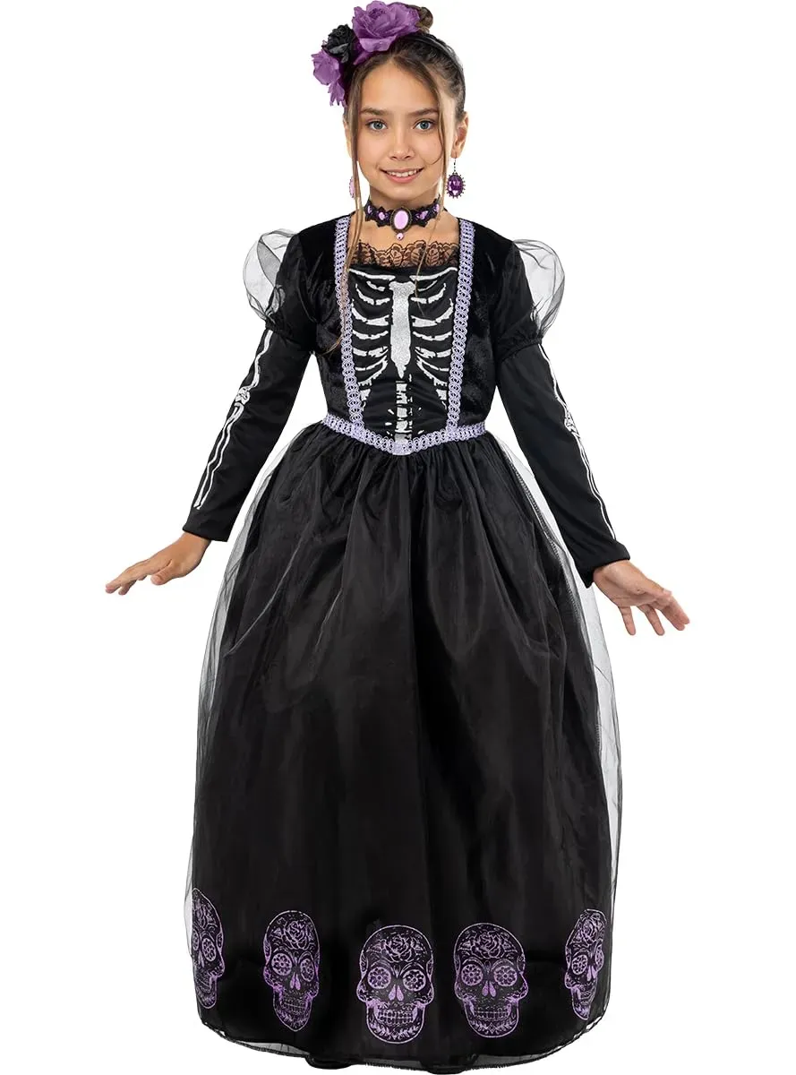 Funidelia Catrina costume bambina 10-12 anni vestito rosso