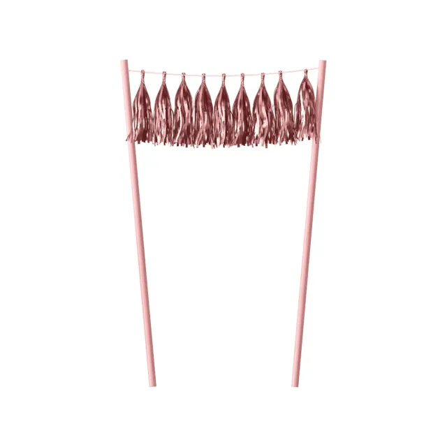 P'tit Clown Re22623 decorazione torta pompon rosa oro