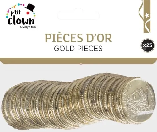 P'tit Clown 35021 monete oro finte 25 pezzi pirata