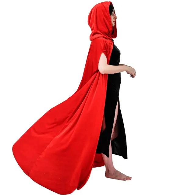 SEA HARE Mago mantello donna rosso con cappuccio