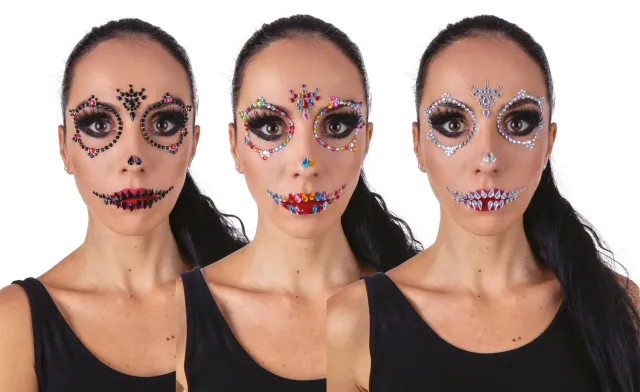 P'tit Clown Halloween I strass adesivi viso modello casuale