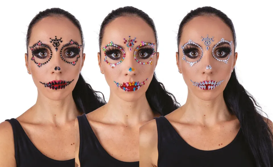 P'tit Clown Halloween I strass adesivi viso modello casuale