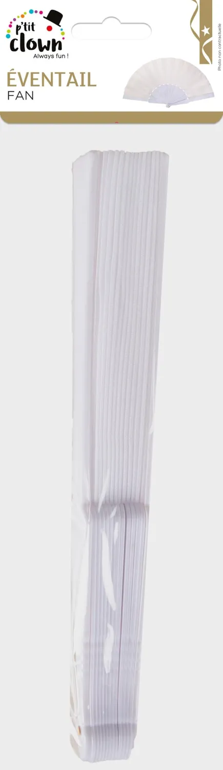 P'tit Clown Ventaglio costume bianco 40 cm
