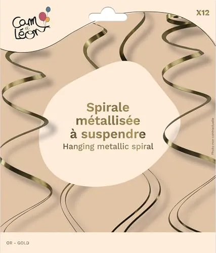 P'tit Clown spirali metallizzate oro 12 pezzi festa
