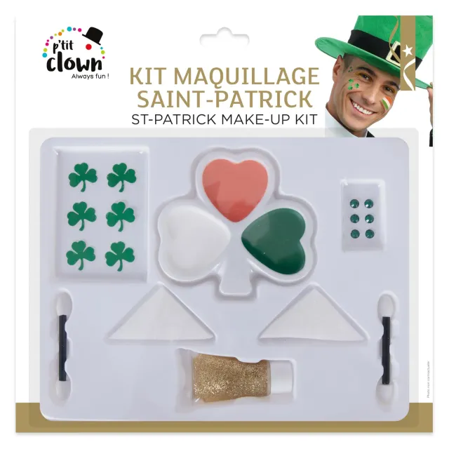 P'tit Clown 23247 Kit Trucco San Patrizio Verde Oro