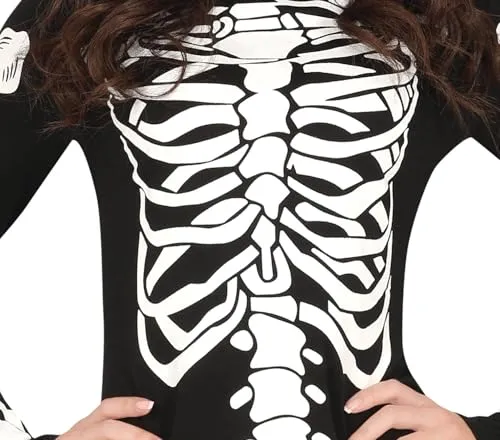 Fiestas Guirca Mini Abito Scheletro nero donna taglia S