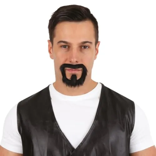 P'tit Clown Baffi Biker Neri Finti Adulto Carnevale