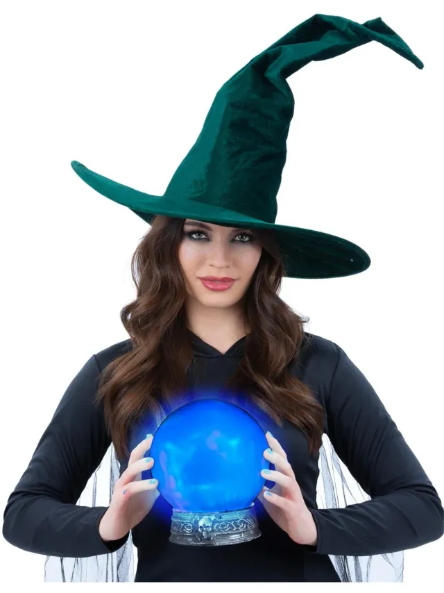 Smiffys Mystic Crystal Ball sfera luminosa blu argento