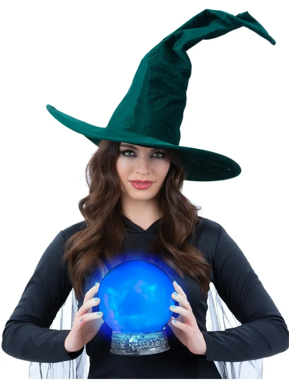 Smiffys Mystic Crystal Ball sfera luminosa blu argento